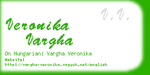 veronika vargha business card